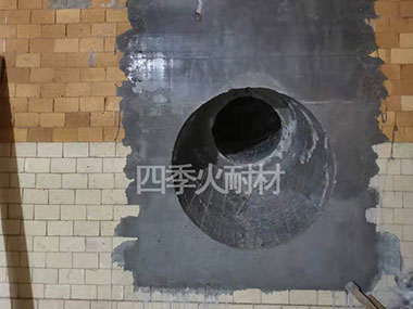 湖北熔铝炉火口施工