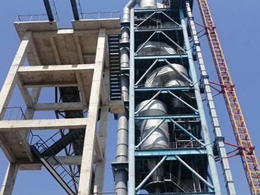 水泥回转窑预热器施工